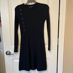 Banana Republic Navy Blue Long Sleeve Dress with Button Accents